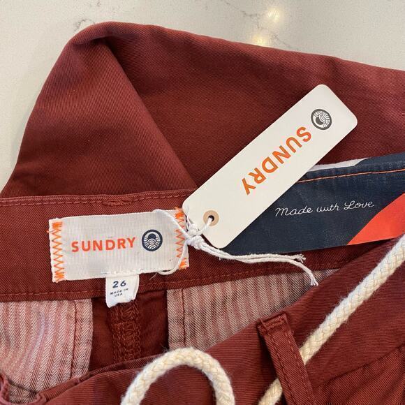 NWT Sundry Women's Le Soleil Pant in Teakwood Size 26 - Picture 6 of 11